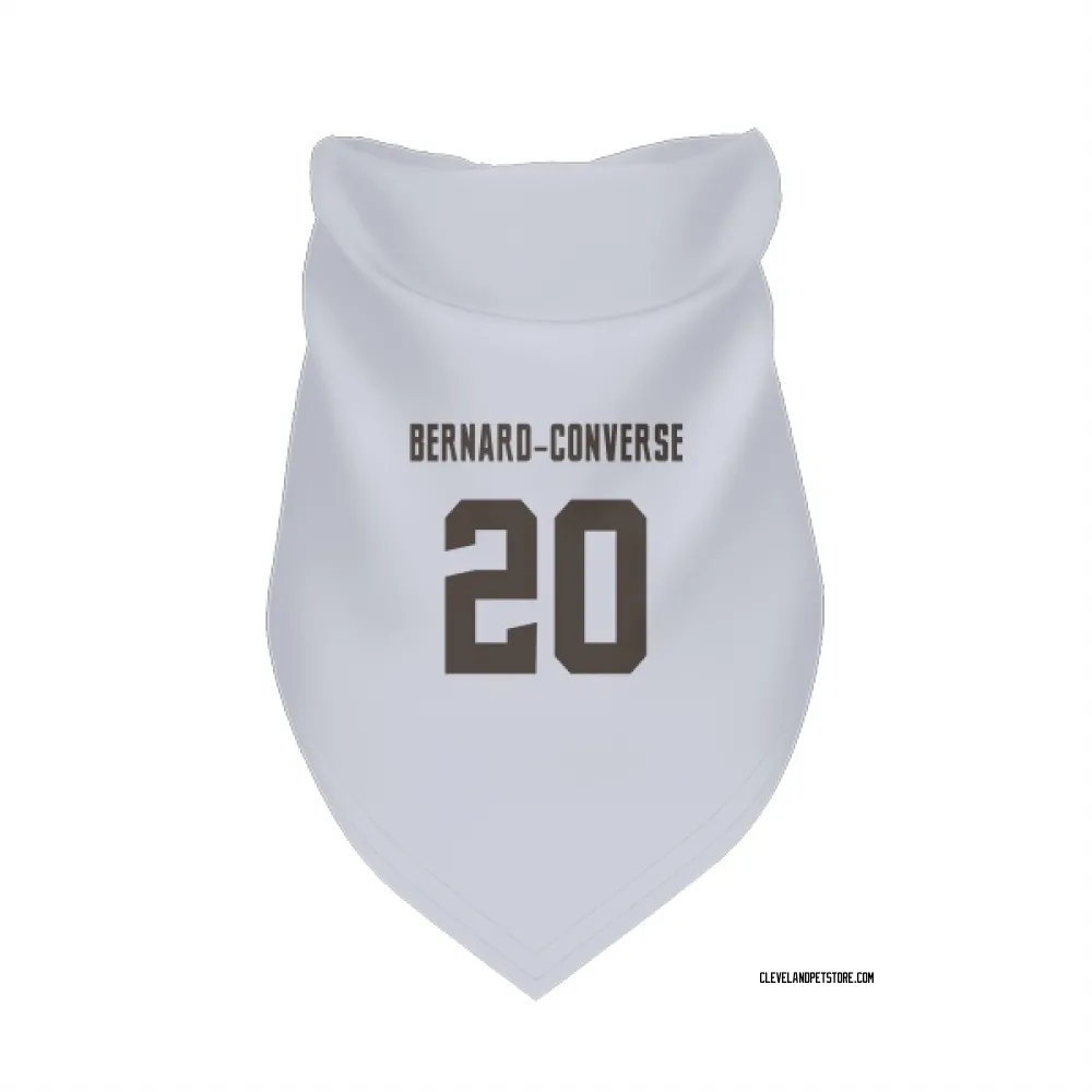 Cleveland Browns Jarrick Bernard-Converse White Pet Bandana for Dog & Cat