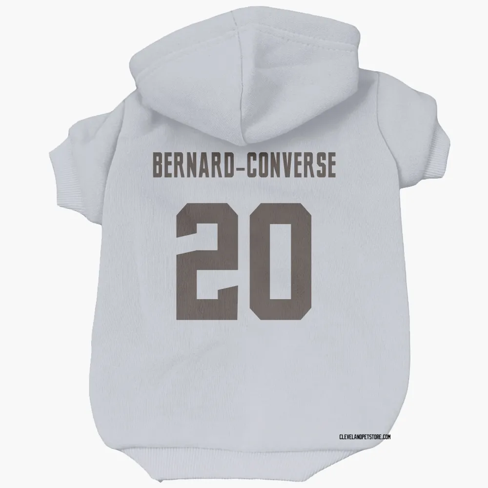 Cleveland Browns Jarrick Bernard-Converse White Pet Hoodie for Dog & Cat