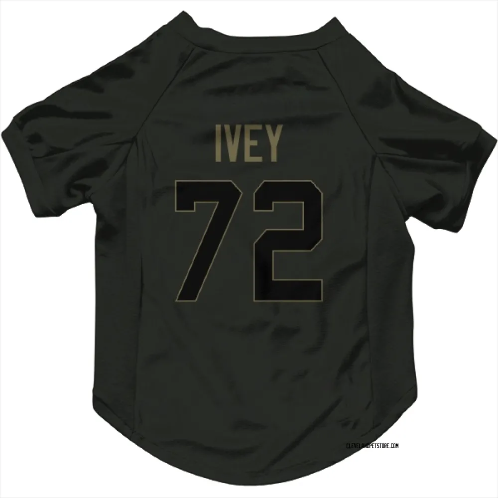 Cleveland Browns Jason Ivey Black Service Pet Jersey for Dog & Cat