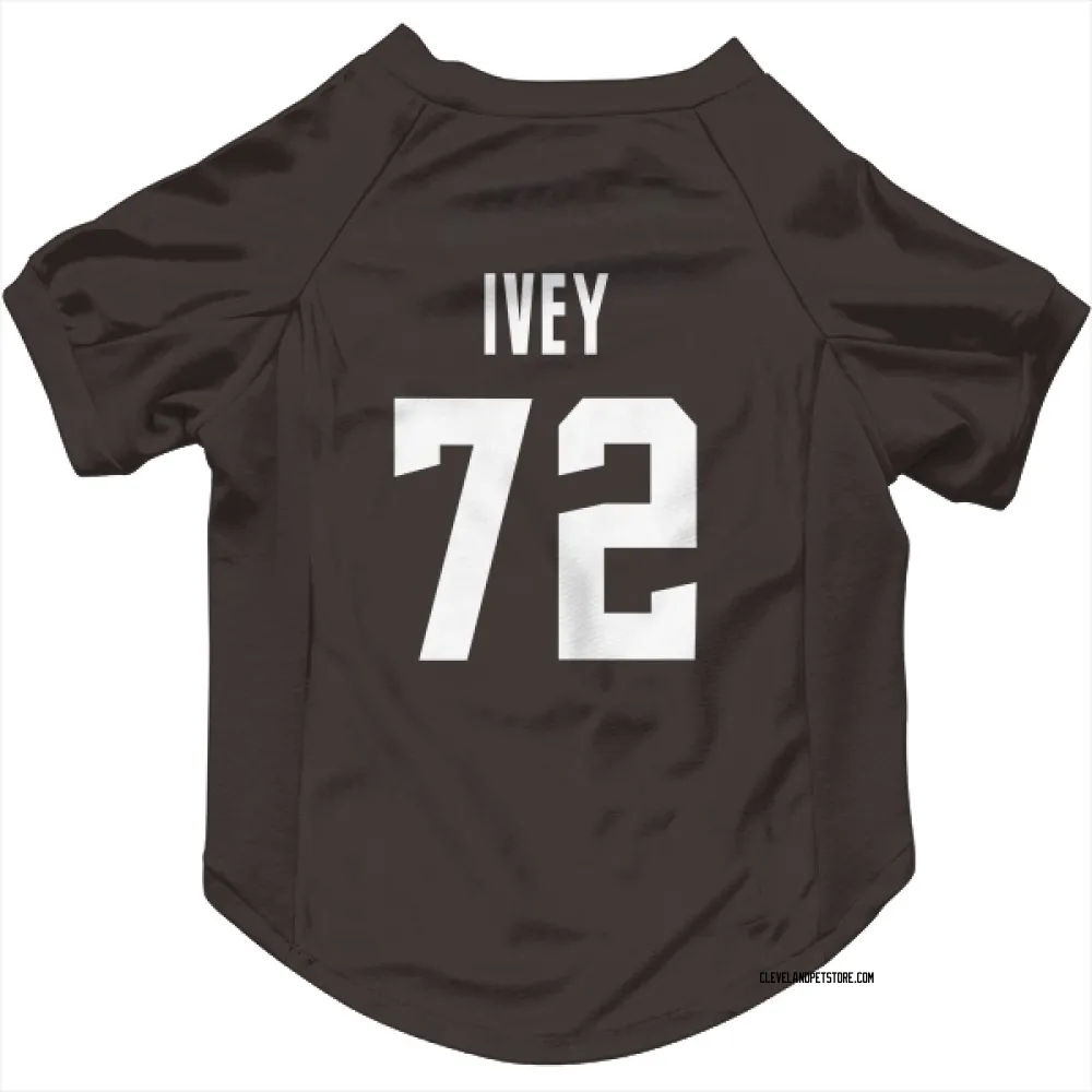 Cleveland Browns Jason Ivey Brown Pet Jersey for Dog & Cat