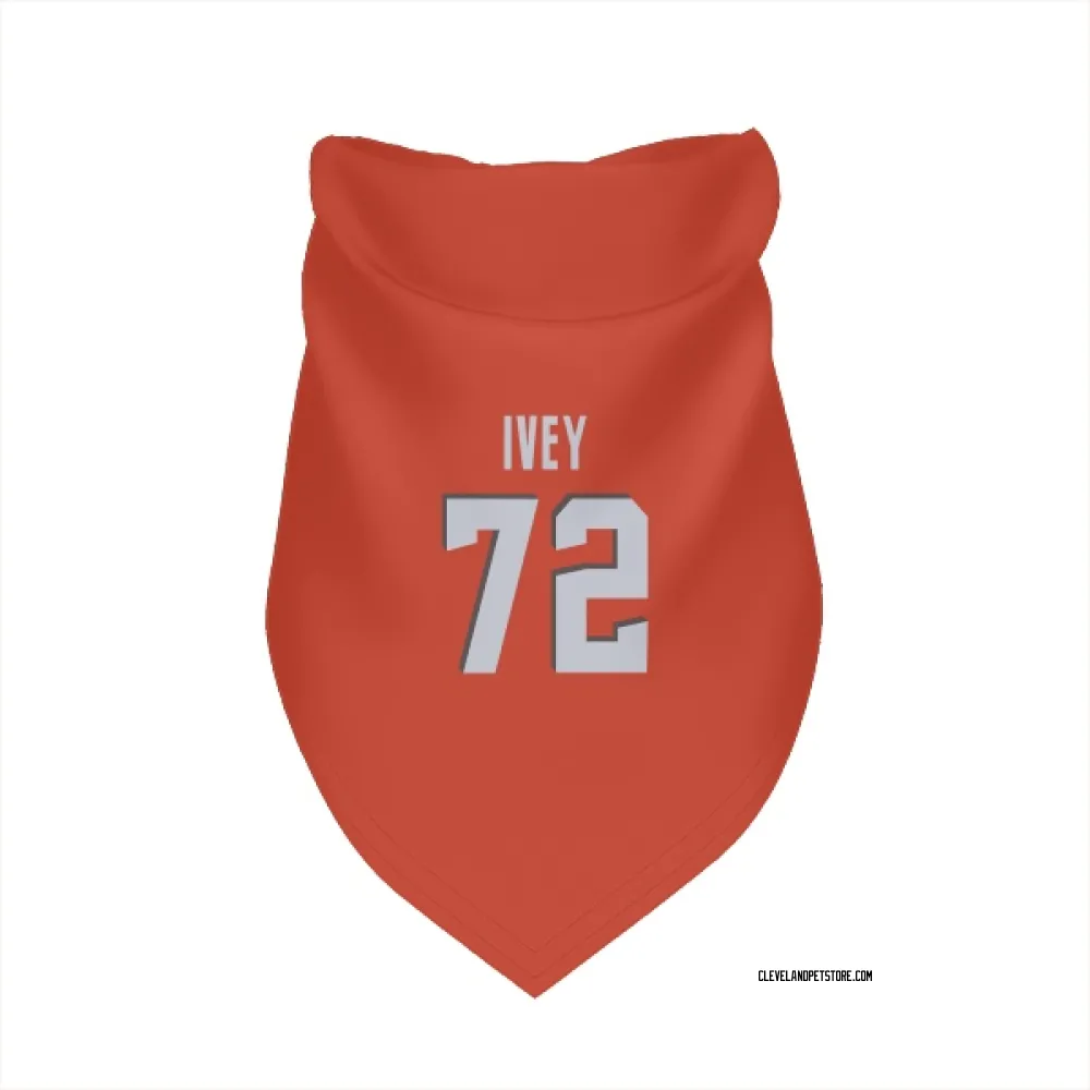 Cleveland Browns Jason Ivey Orange Pet Bandana for Dog & Cat