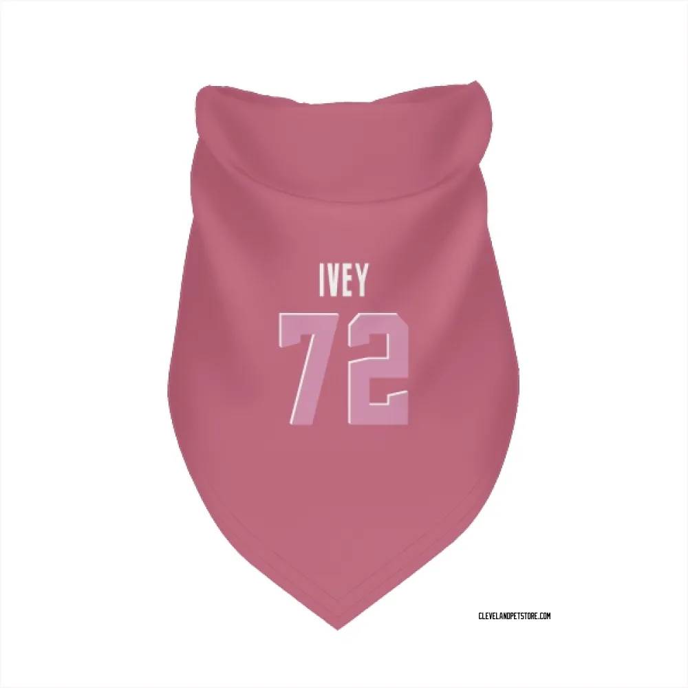 Cleveland Browns Jason Ivey Pink Pet Bandana for Dog & Cat