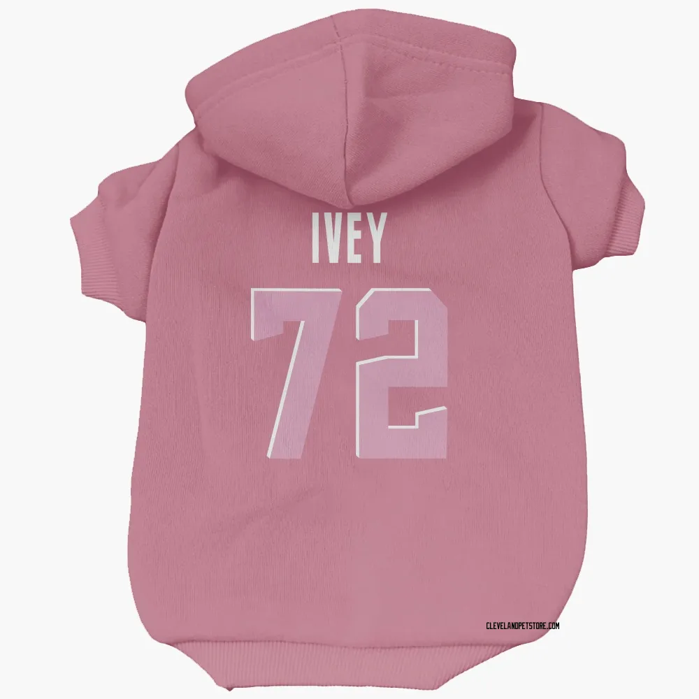 Cleveland Browns Jason Ivey Pink Pet Hoodie for Dog & Cat