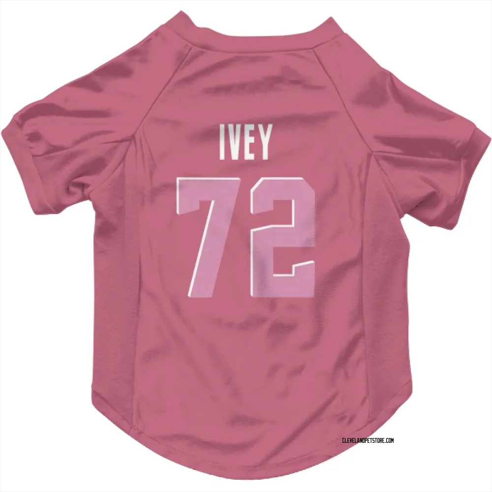 Cleveland Browns Jason Ivey Pink Pet Jersey for Dog & Cat