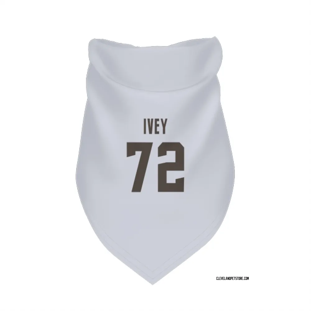 Cleveland Browns Jason Ivey White Pet Bandana for Dog & Cat