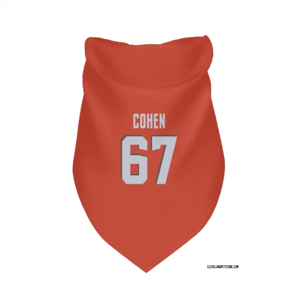 Cleveland Browns Javion Cohen Orange Pet Bandana for Dog & Cat
