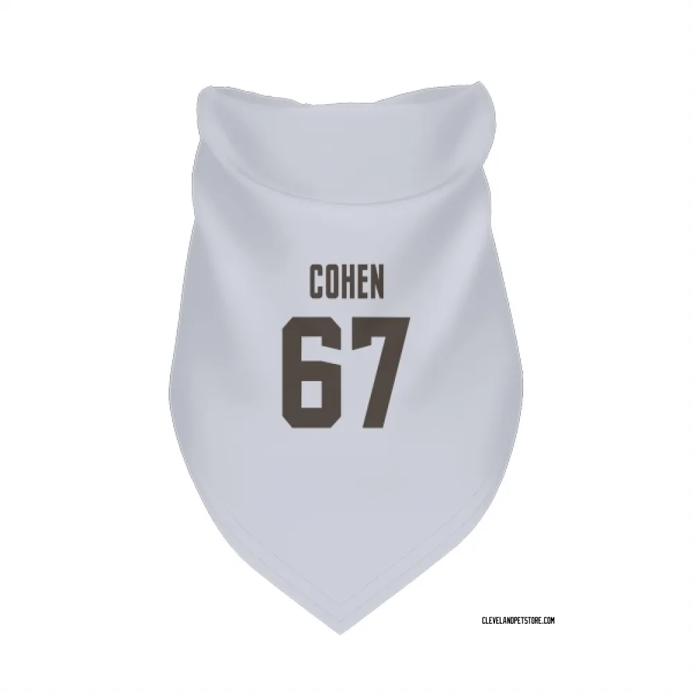 Cleveland Browns Javion Cohen White Pet Bandana for Dog & Cat