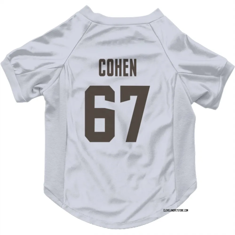 Cleveland Browns Javion Cohen White Pet Jersey for Dog & Cat