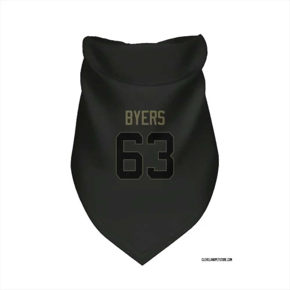 Cleveland Browns Jeremiah Byers Black Service Pet Bandana for Dog & Cat