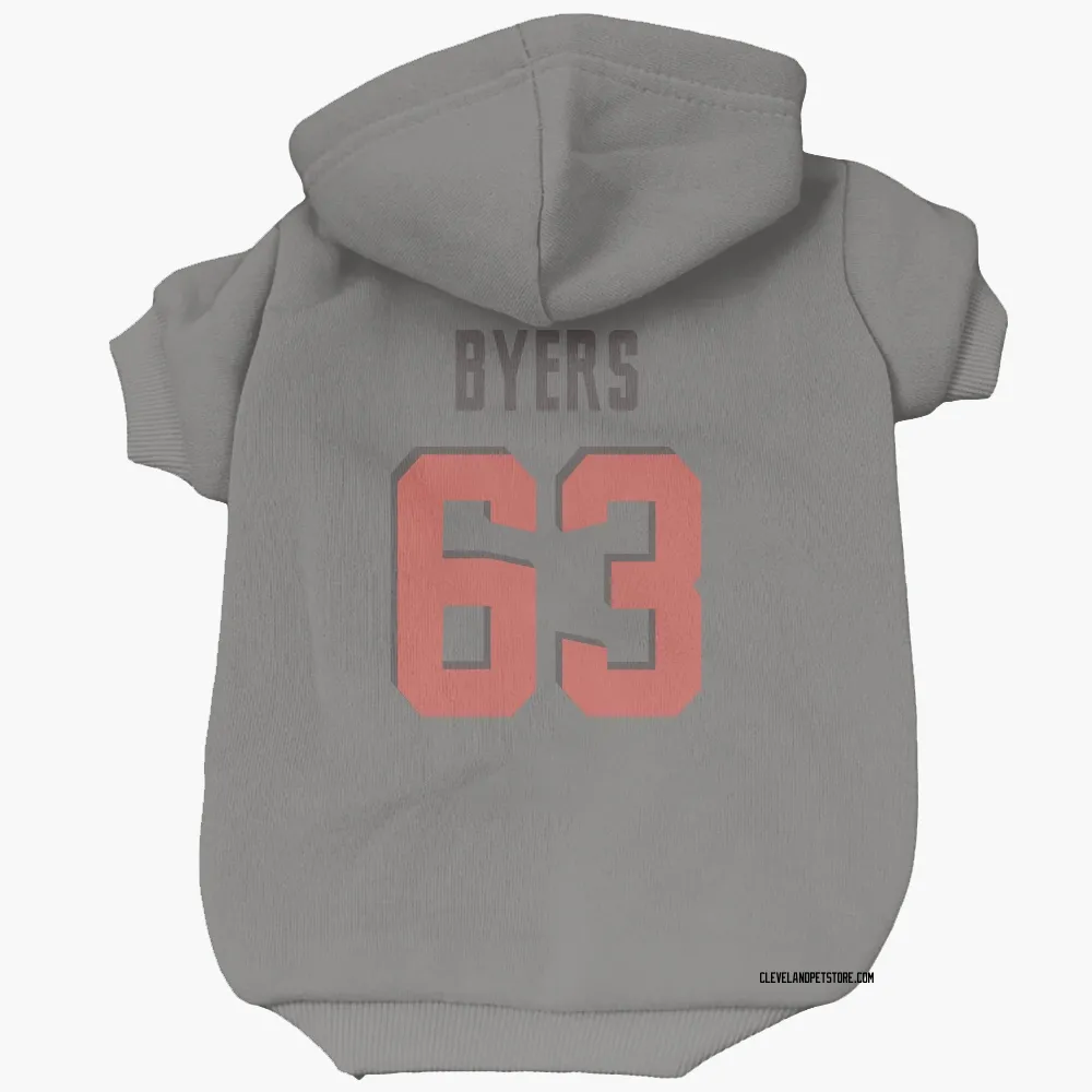 Cleveland Browns Jeremiah Byers Gray Pet Hoodie for Dog & Cat