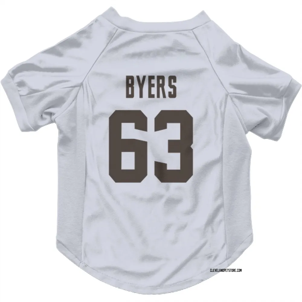 Cleveland Browns Jeremiah Byers White Pet Jersey for Dog & Cat