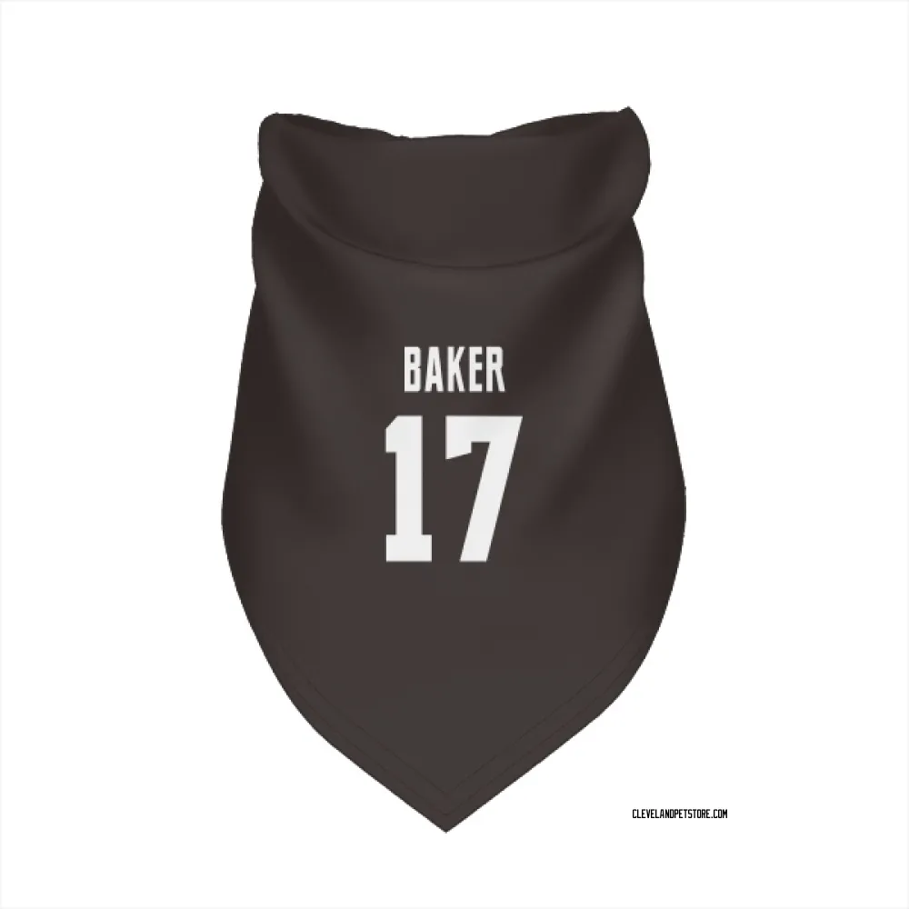 Cleveland Browns Jerome Baker Brown Pet Bandana for Dog & Cat