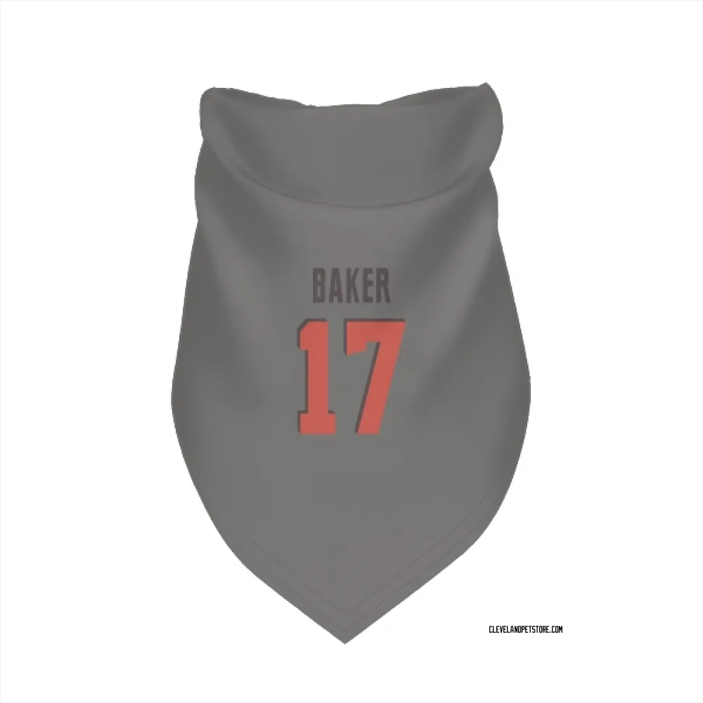 Cleveland Browns Jerome Baker Gray Pet Bandana for Dog & Cat