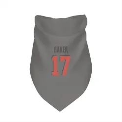 Cleveland Browns Jerome Baker Gray Pet Bandana for Dog & Cat