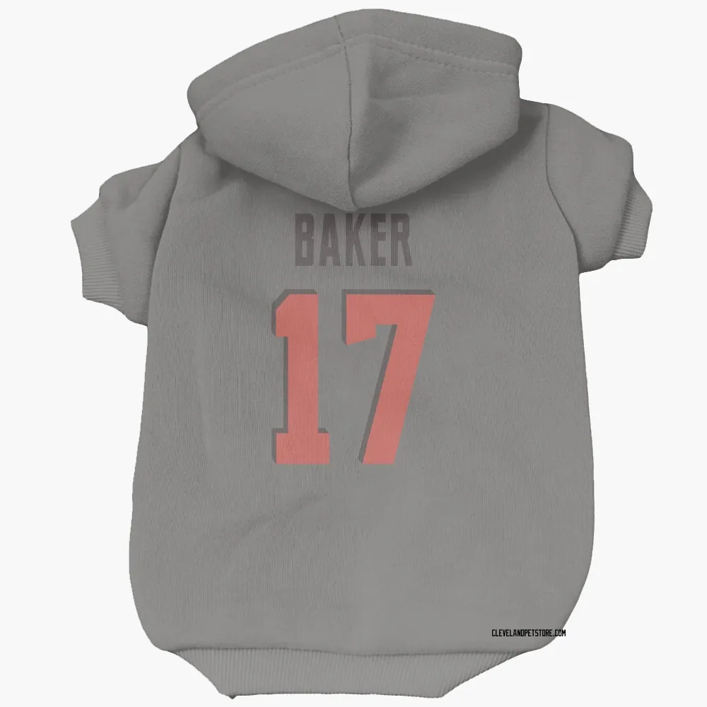 Cleveland Browns Jerome Baker Gray Pet Hoodie for Dog & Cat