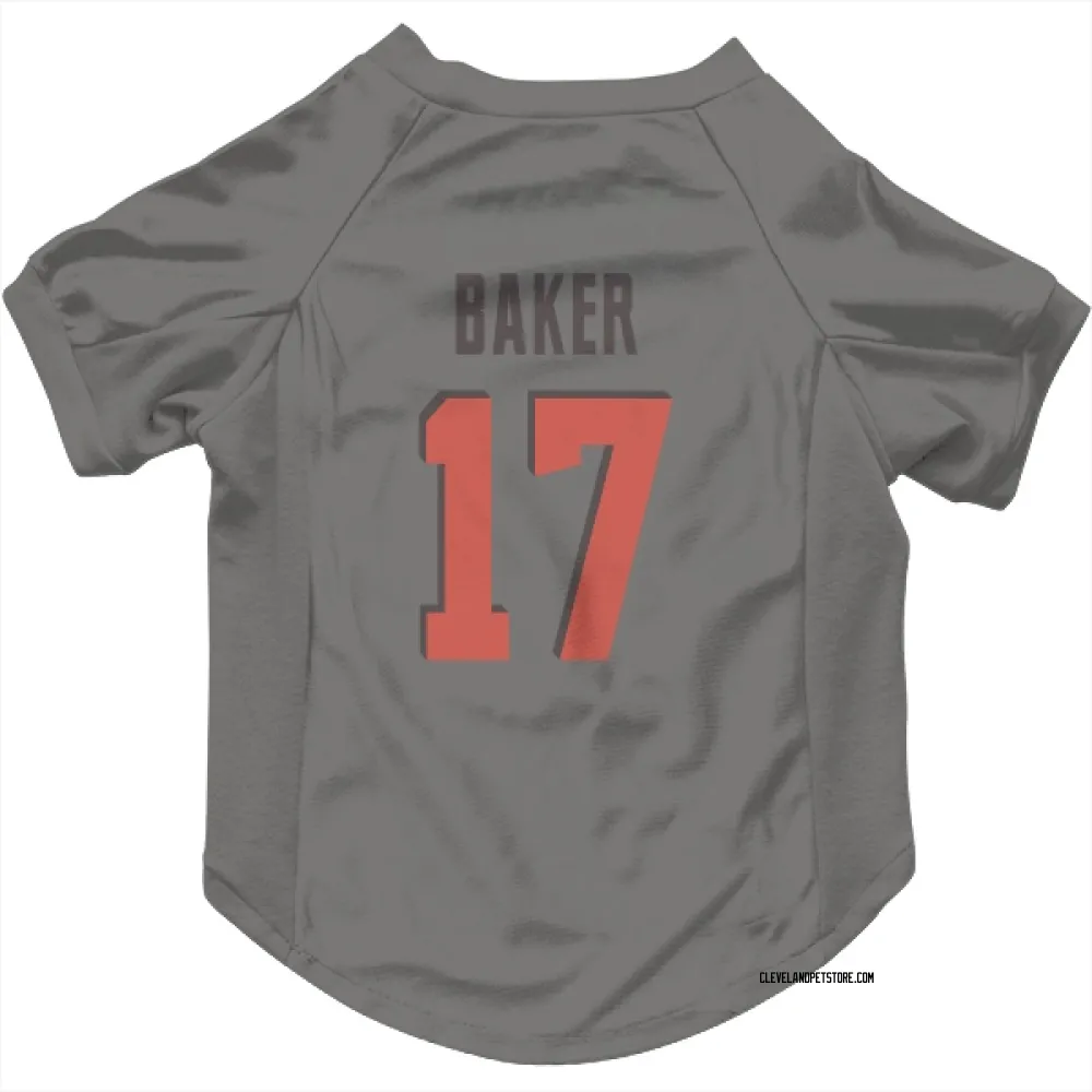 Cleveland Browns Jerome Baker Gray Pet Jersey for Dog & Cat
