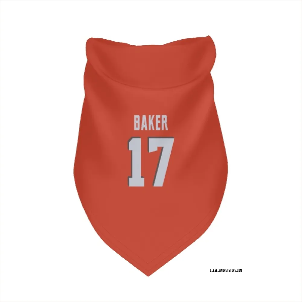 Cleveland Browns Jerome Baker Orange Pet Bandana for Dog & Cat
