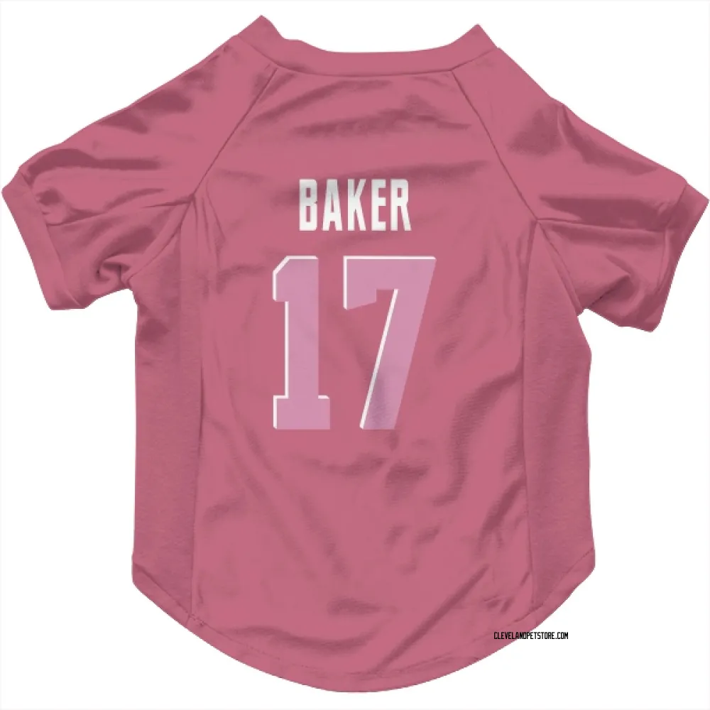 Cleveland Browns Jerome Baker Pink Pet Jersey for Dog & Cat