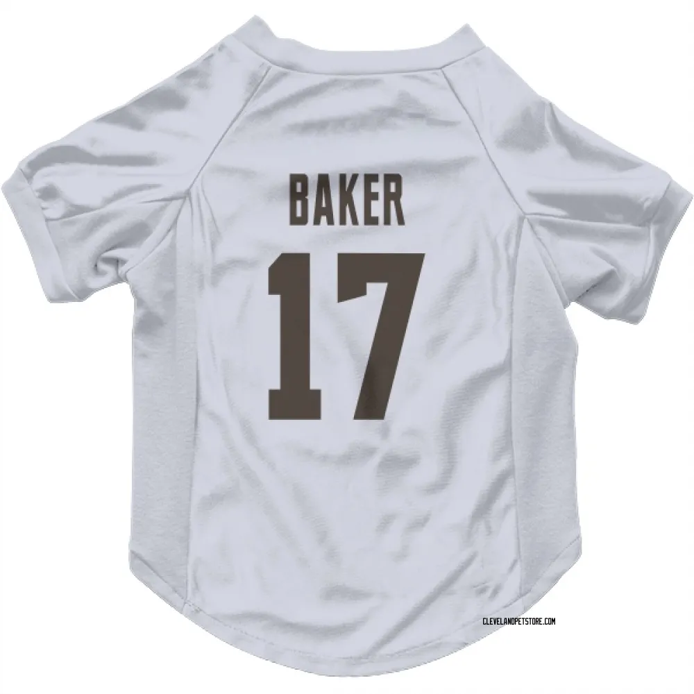 Cleveland Browns Jerome Baker White Pet Jersey for Dog & Cat