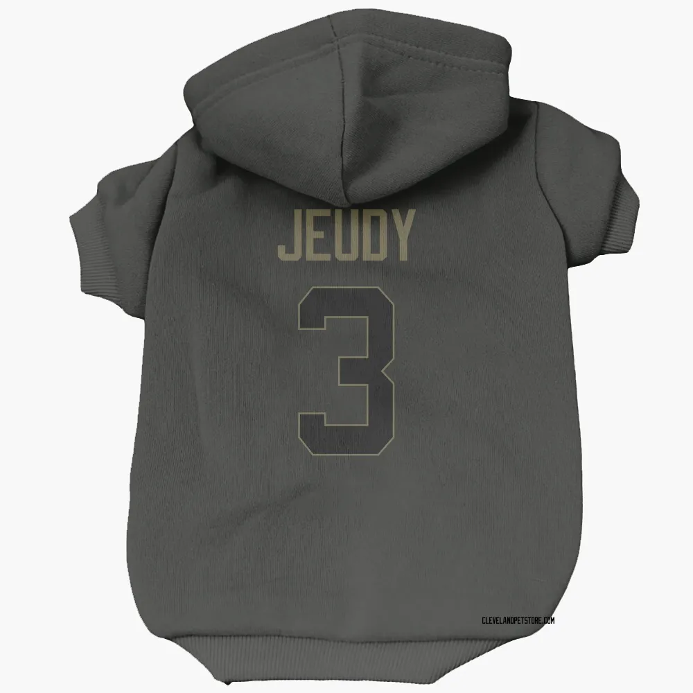 Cleveland Browns Jerry Jeudy Black Service Pet Hoodie for Dog & Cat
