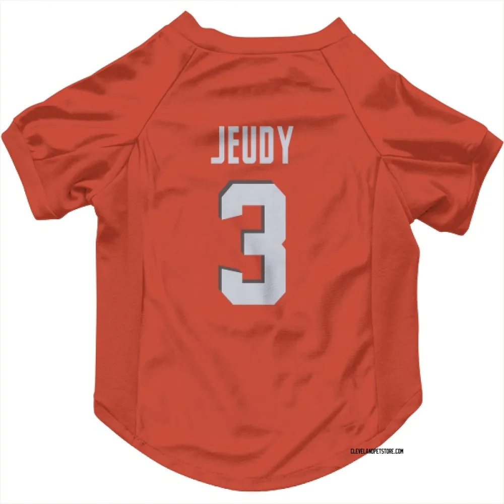 Cleveland Browns Jerry Jeudy Orange Pet Jersey for Dog & Cat