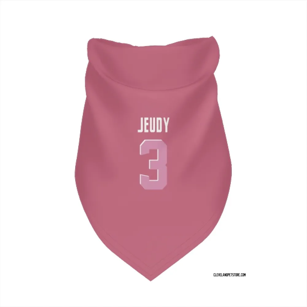 Cleveland Browns Jerry Jeudy Pink Pet Bandana for Dog & Cat