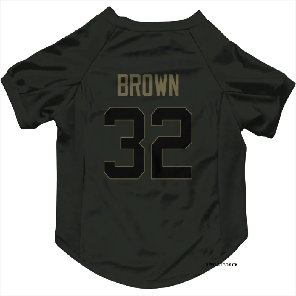 Cleveland Browns Jim Brown Black Service Pet Jersey for Dog & Cat