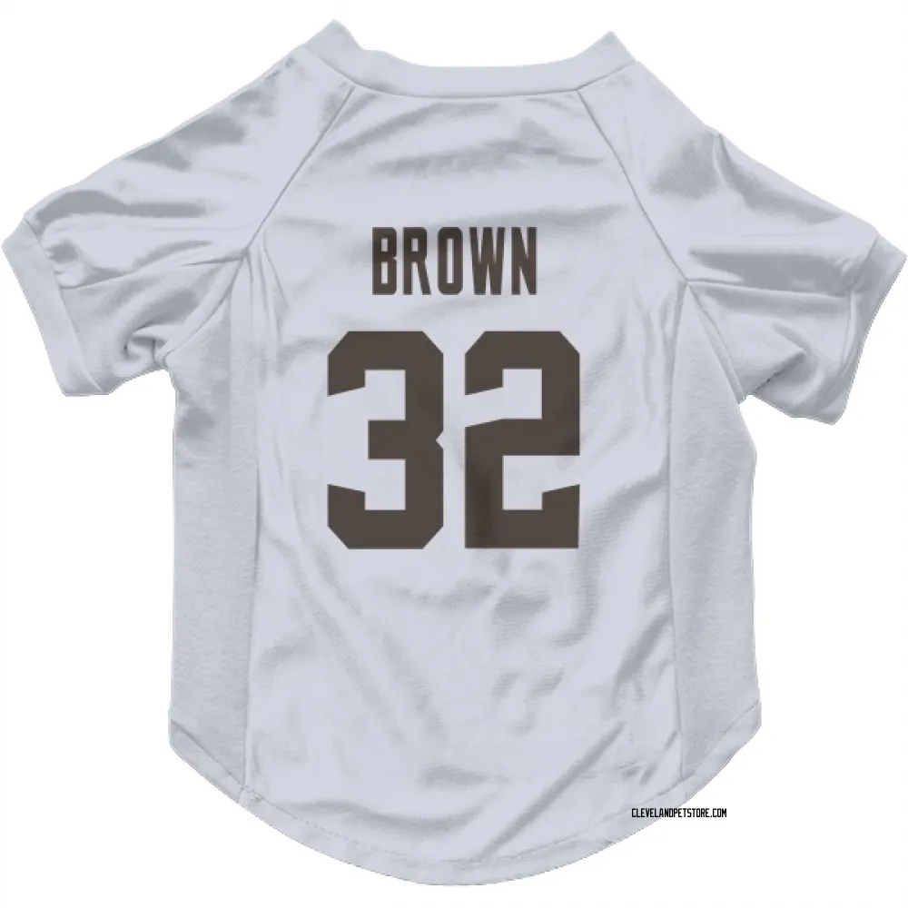 Cleveland Browns Jim Brown White Pet Jersey for Dog & Cat