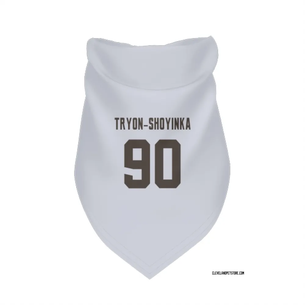 Cleveland Browns Joe Tryon-Shoyinka White Pet Bandana for Dog & Cat