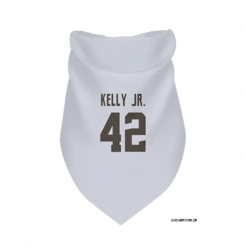 Cleveland Browns John Kelly Jr. White Pet Bandana for Dog & Cat