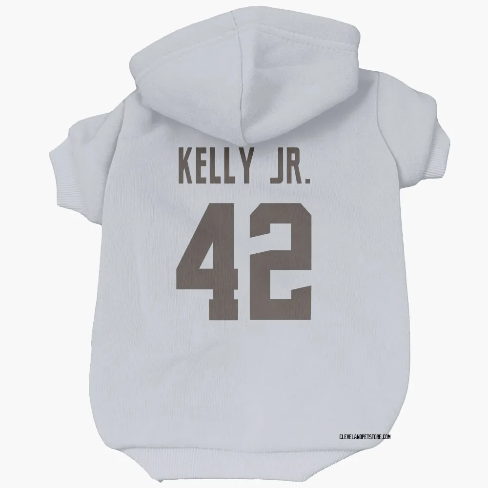 Cleveland Browns John Kelly Jr. White Pet Hoodie for Dog & Cat