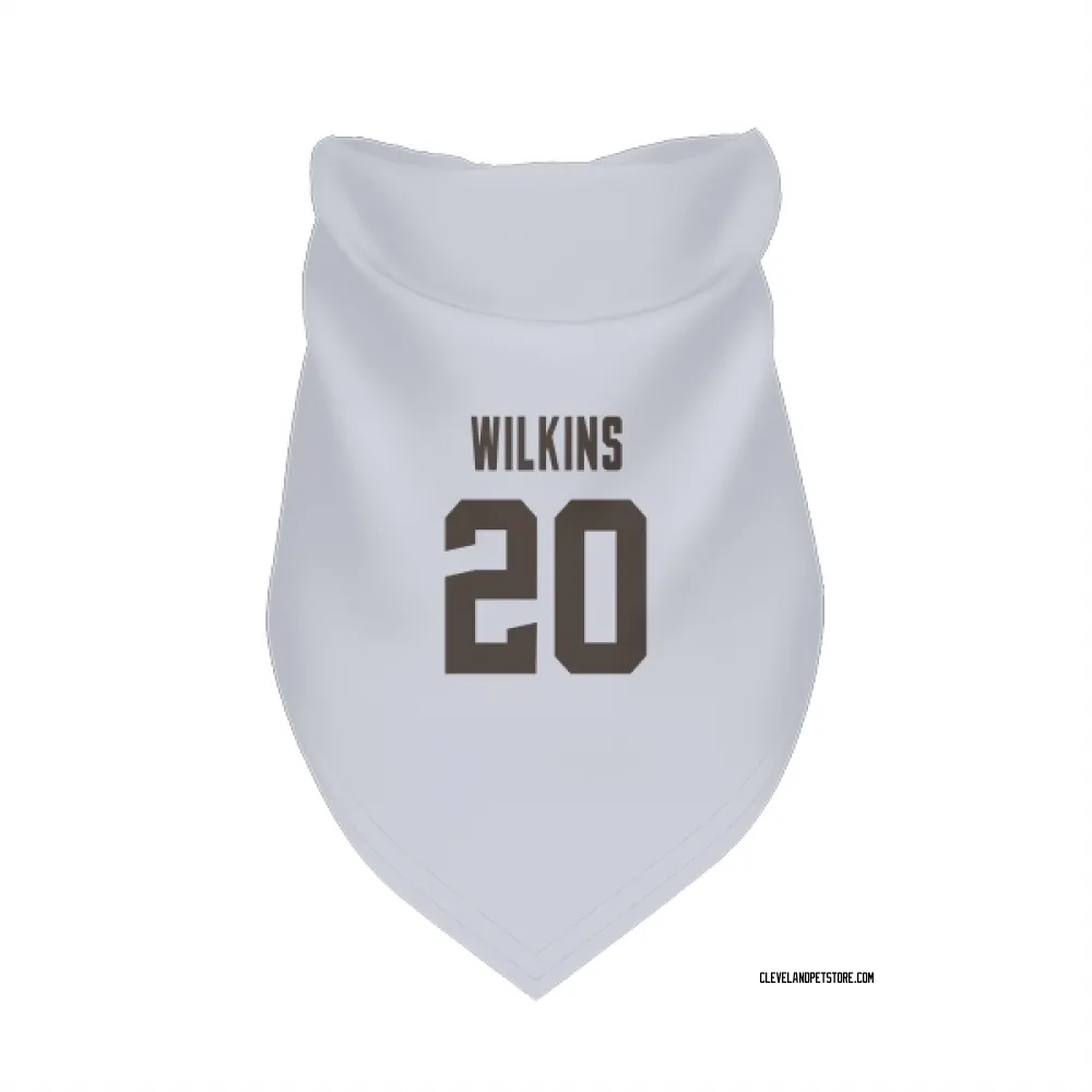 Cleveland Browns Jordan Wilkins White Pet Bandana for Dog & Cat