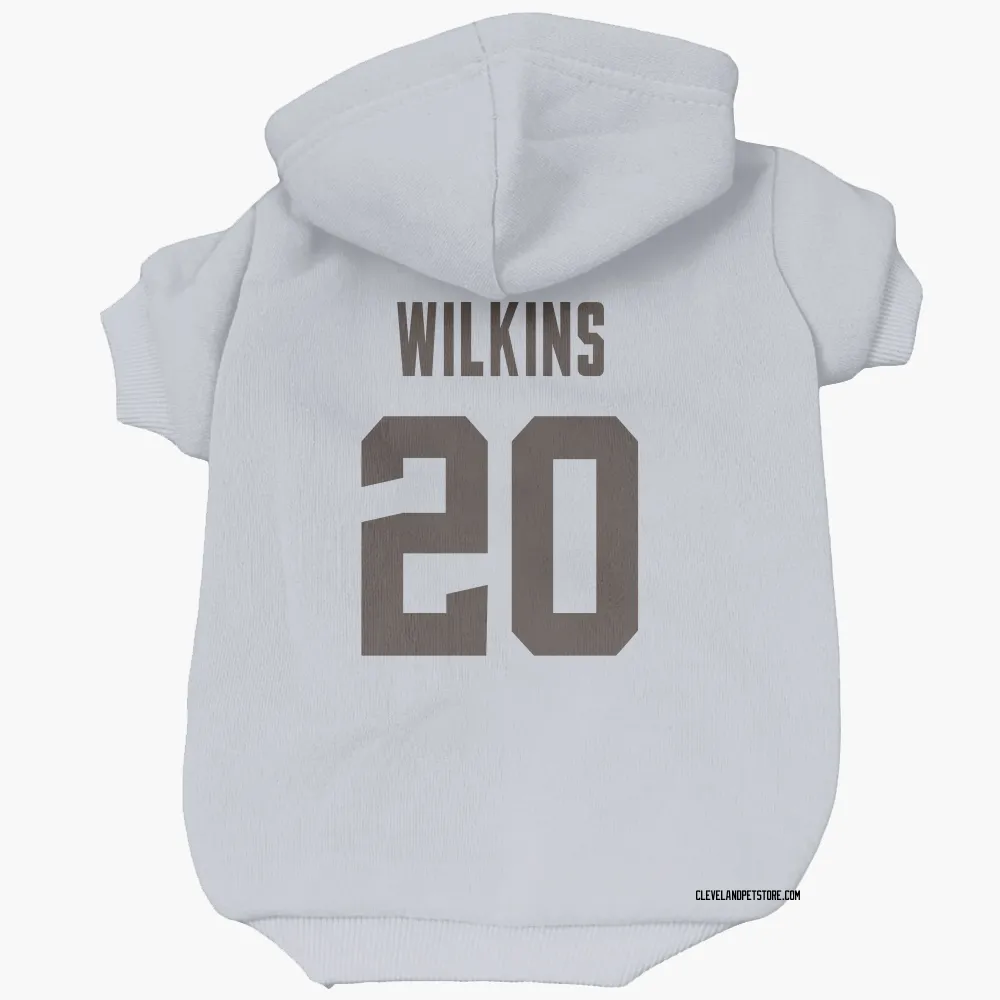 Cleveland Browns Jordan Wilkins White Pet Hoodie for Dog & Cat