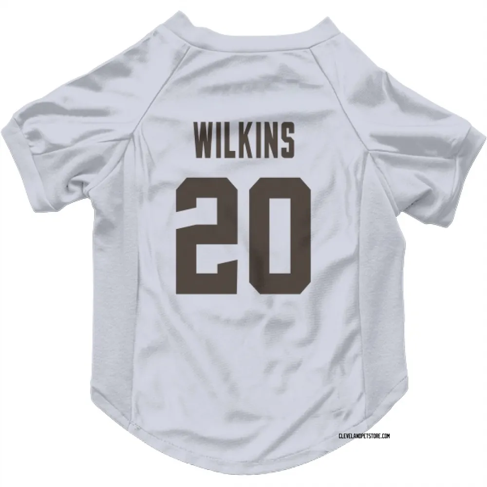 Cleveland Browns Jordan Wilkins White Pet Jersey for Dog & Cat