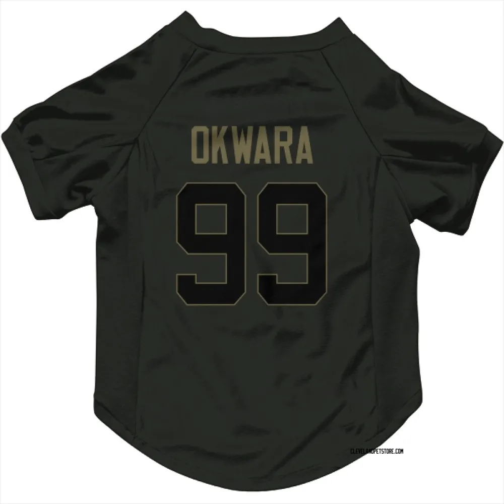 Cleveland Browns Julian Okwara Black Service Pet Jersey for Dog & Cat