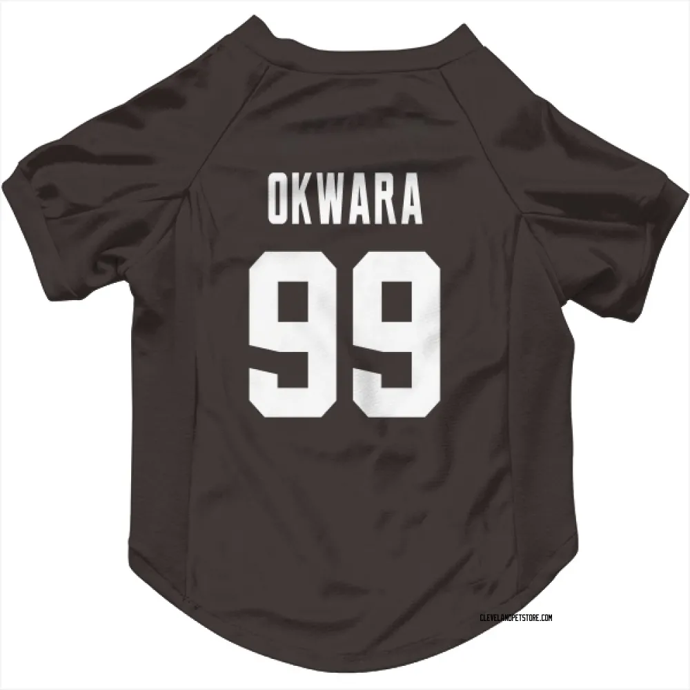 Cleveland Browns Julian Okwara Brown Pet Jersey for Dog & Cat