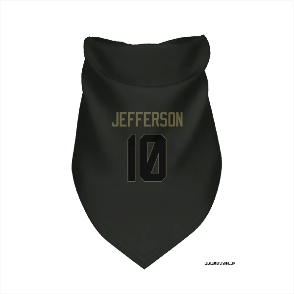 Cleveland Browns Justin Jefferson Black Service Pet Bandana for Dog & Cat