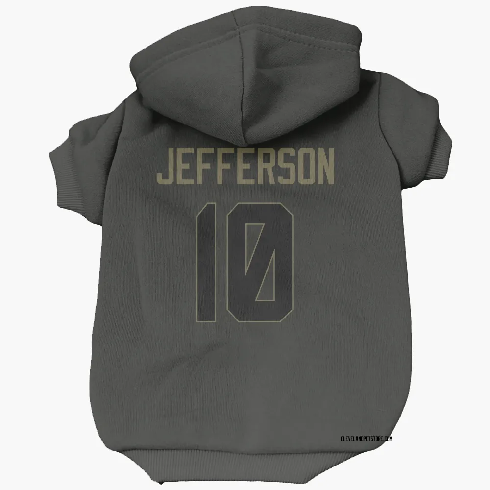 Cleveland Browns Justin Jefferson Black Service Pet Hoodie for Dog & Cat