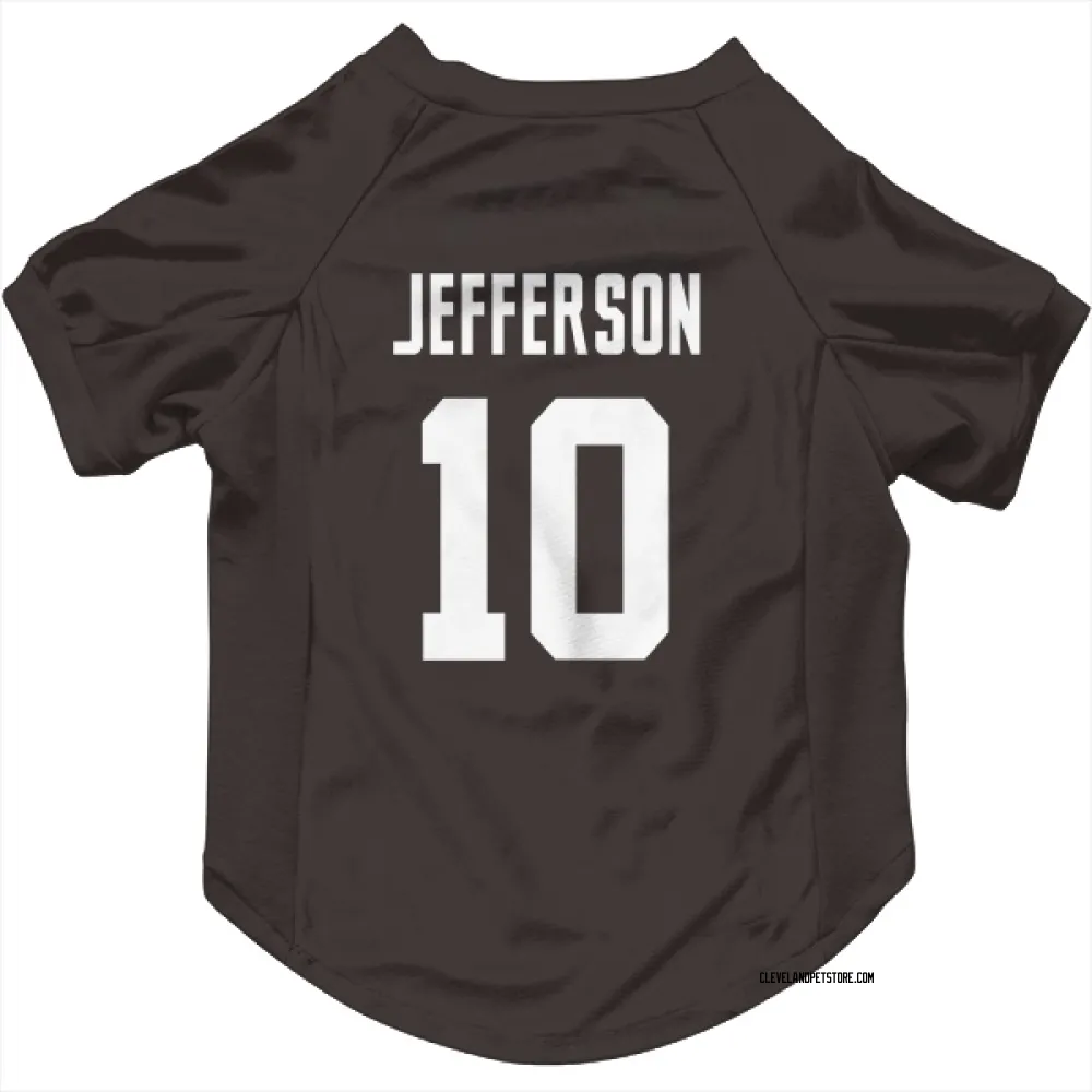 Cleveland Browns Justin Jefferson Brown Pet Jersey for Dog & Cat