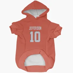 Cleveland Browns Justin Jefferson Orange Pet Hoodie for Dog & Cat