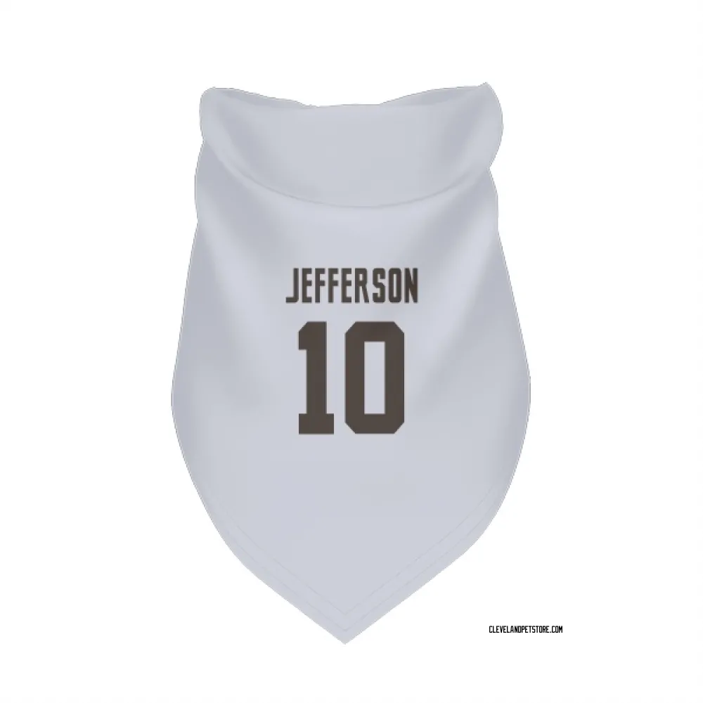 Cleveland Browns Justin Jefferson White Pet Bandana for Dog & Cat