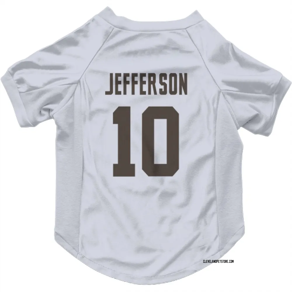 Cleveland Browns Justin Jefferson White Pet Jersey for Dog & Cat