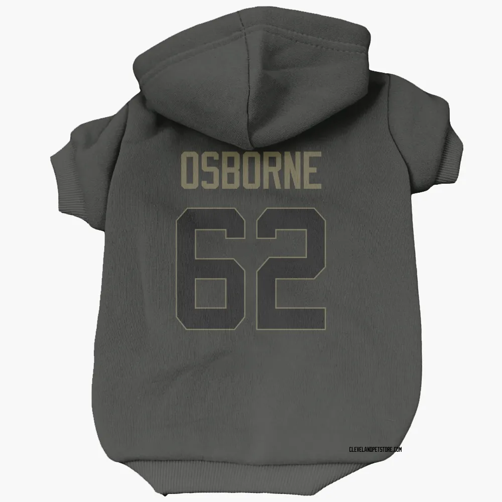 Cleveland Browns Justin Osborne Black Service Pet Hoodie for Dog & Cat