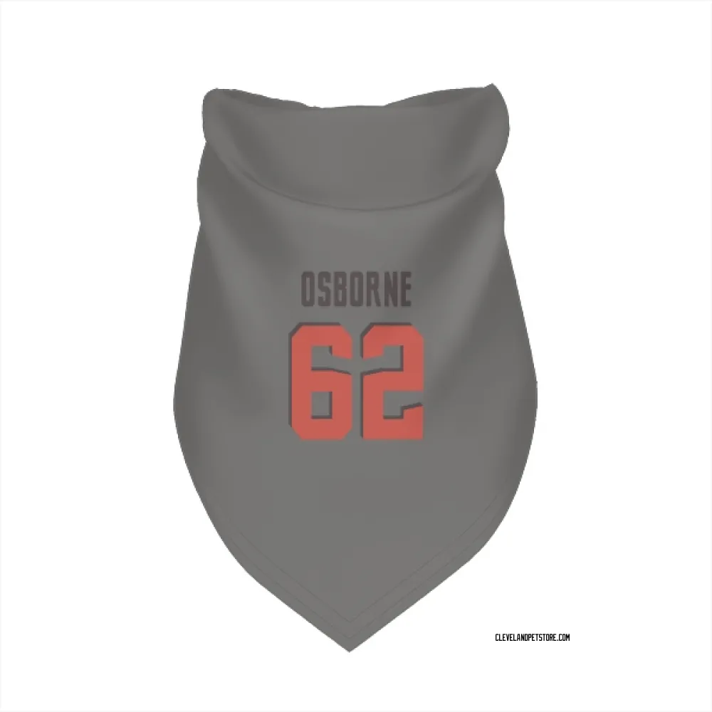 Cleveland Browns Justin Osborne Gray Pet Bandana for Dog & Cat