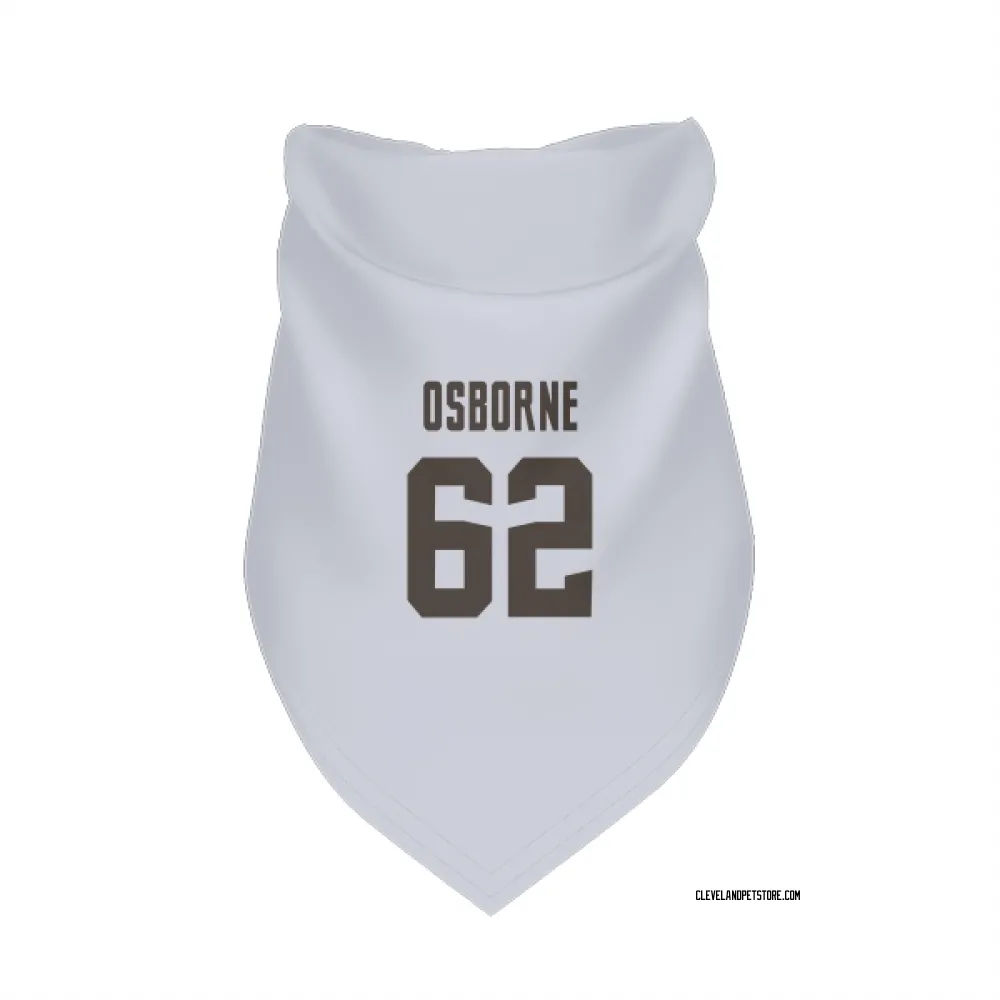 Cleveland Browns Justin Osborne White Pet Bandana for Dog & Cat