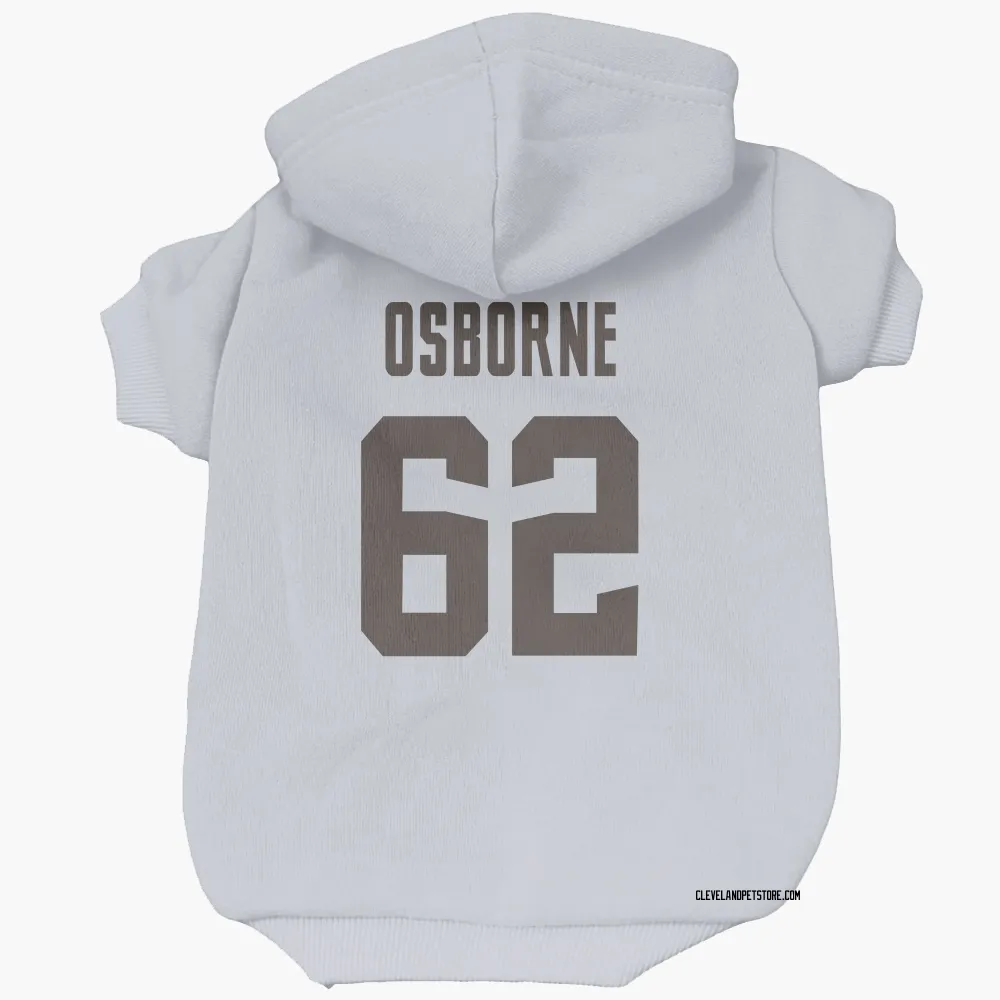 Cleveland Browns Justin Osborne White Pet Hoodie for Dog & Cat