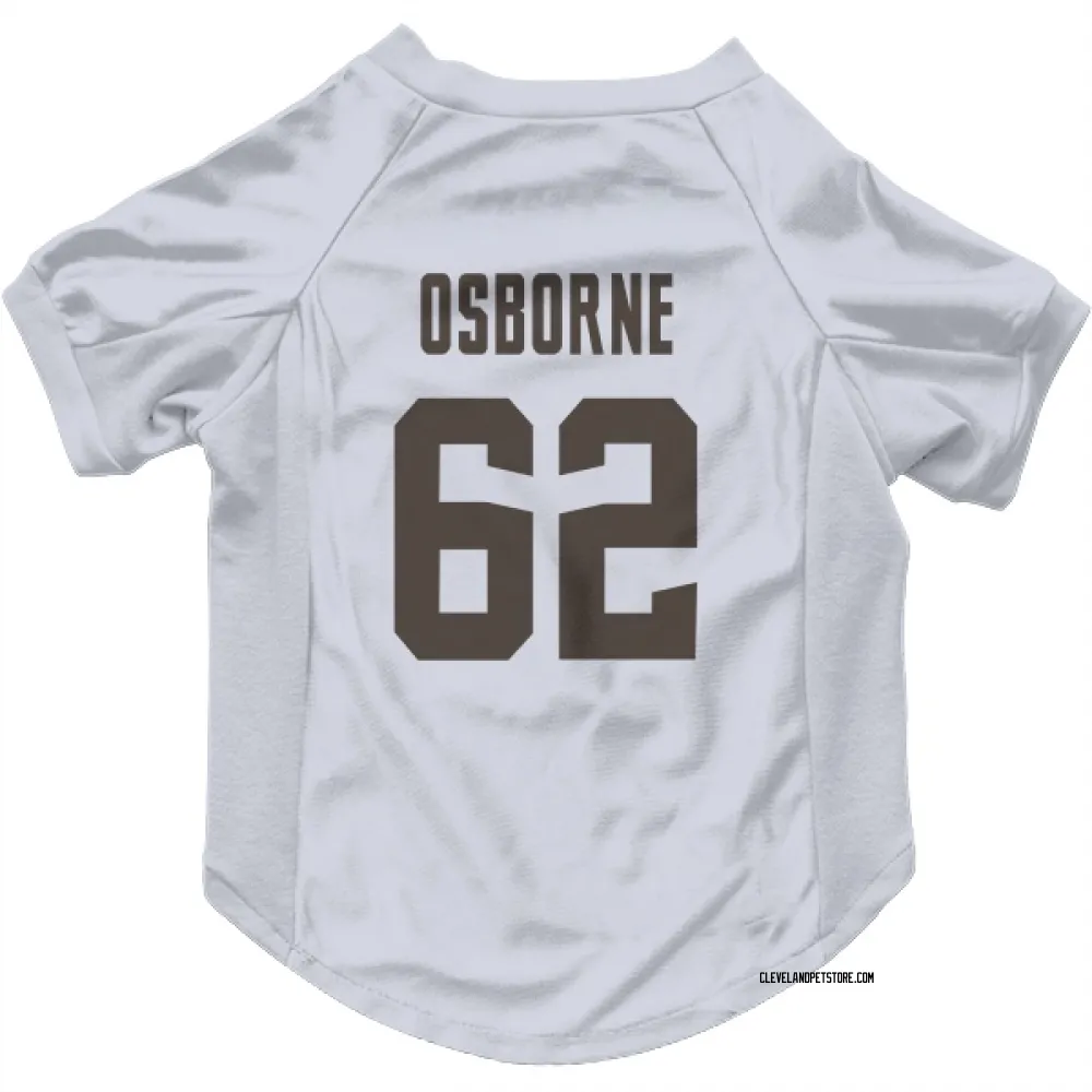 Cleveland Browns Justin Osborne White Pet Jersey for Dog & Cat