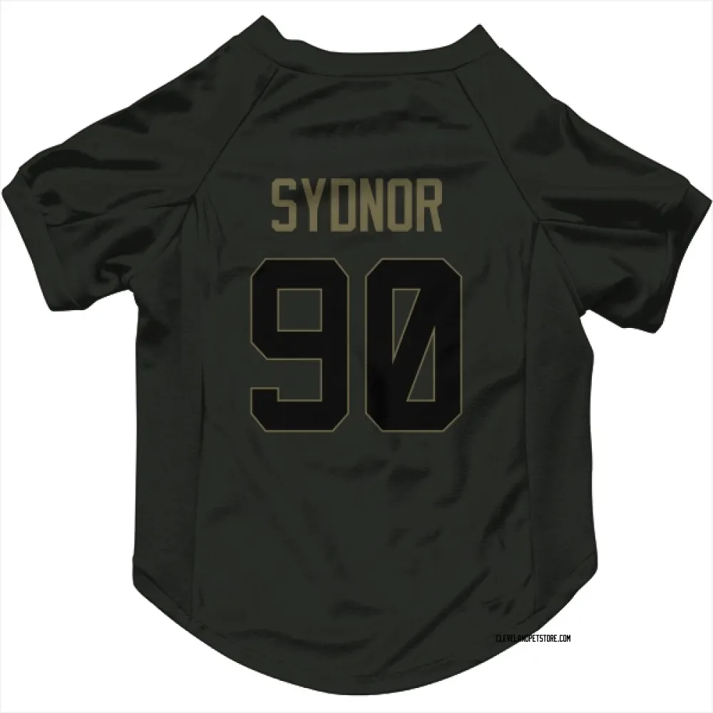Cleveland Browns Khordae Sydnor Black Service Pet Jersey for Dog & Cat