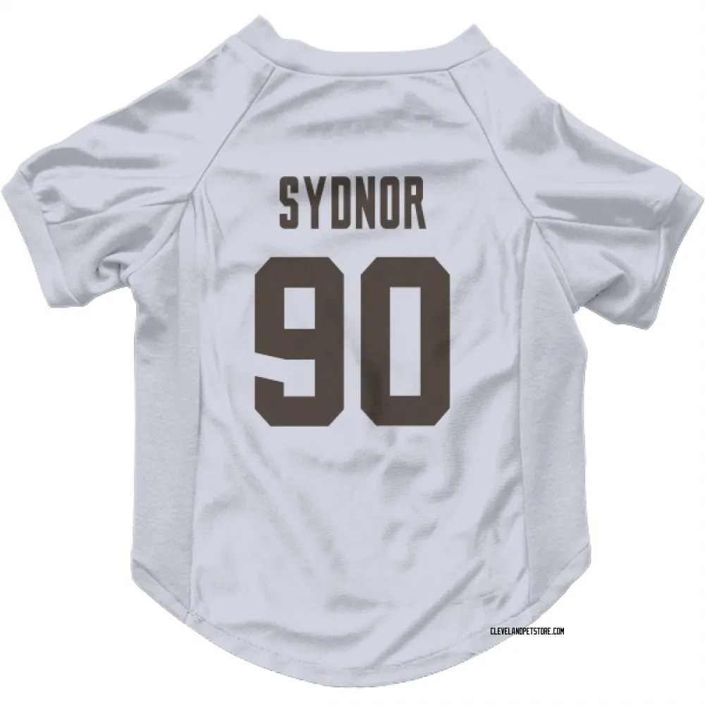 Cleveland Browns Khordae Sydnor White Pet Jersey for Dog & Cat