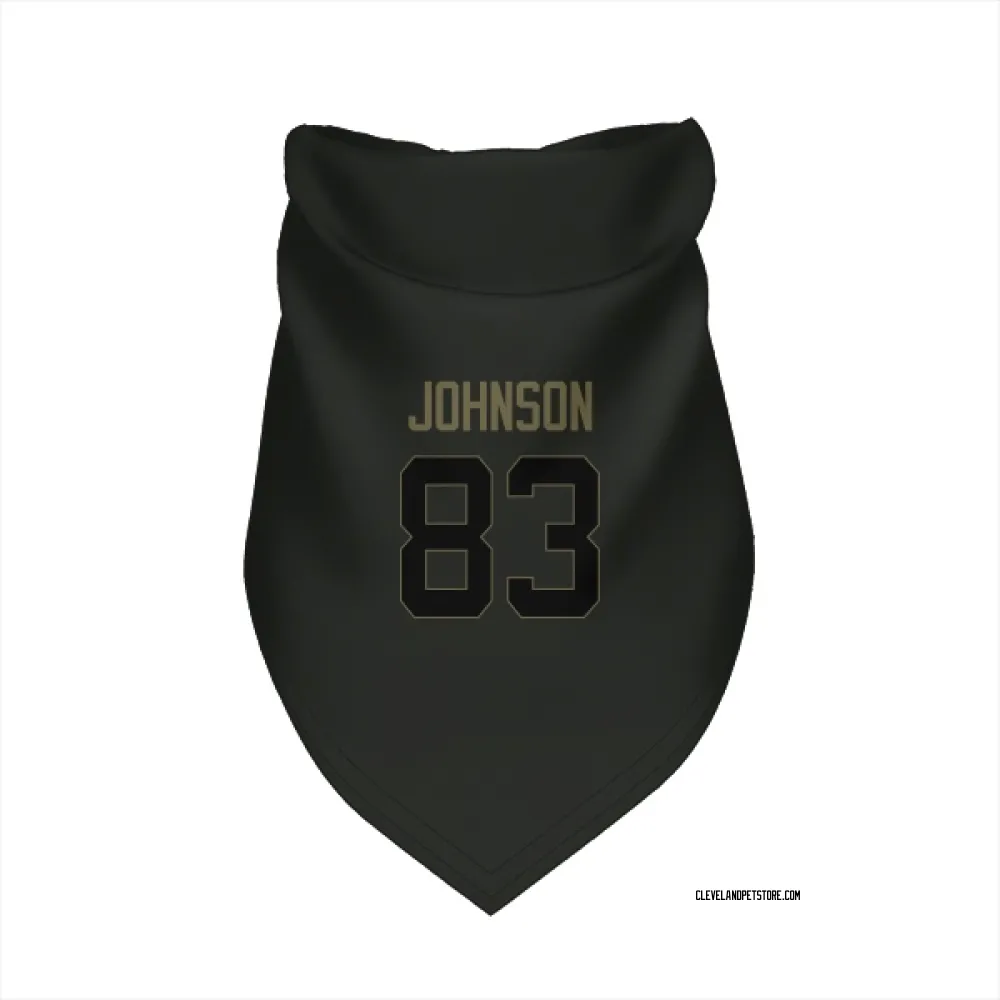 Cleveland Browns Kisean Johnson Black Service Pet Bandana for Dog & Cat